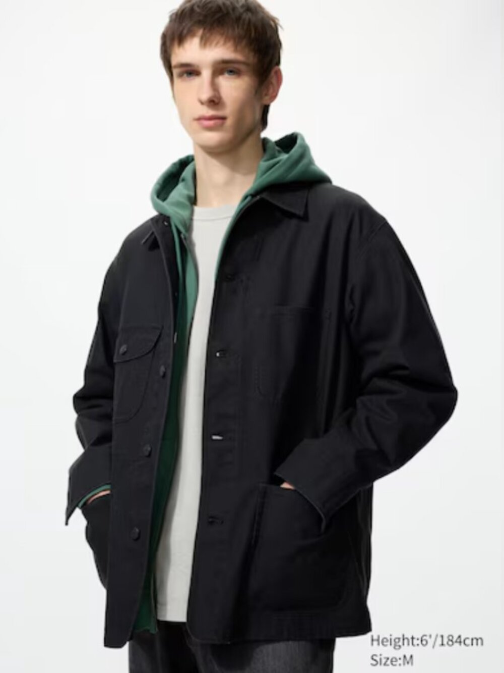 Uniqlo Unisex Utility Jacket - Medium - Black